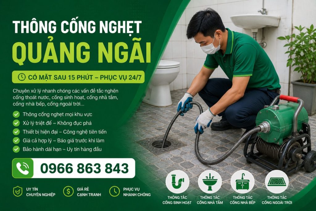Thông Cống Nghẹt Tại Quảng Ngãi