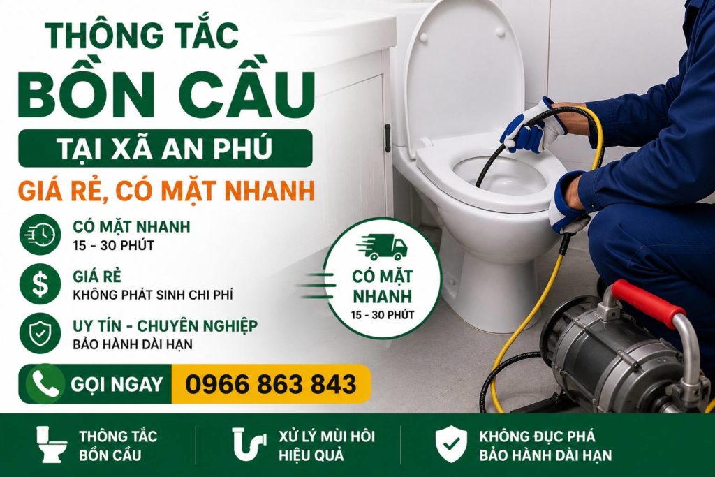 thông tắc bồn cầu an phú